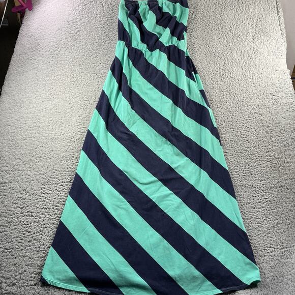 LILLY PULITZER DRESS WOMENS SMALL GREEN STRIPED COTTON SPANDEX STRETCH CASUAL - Picture 1 of 12